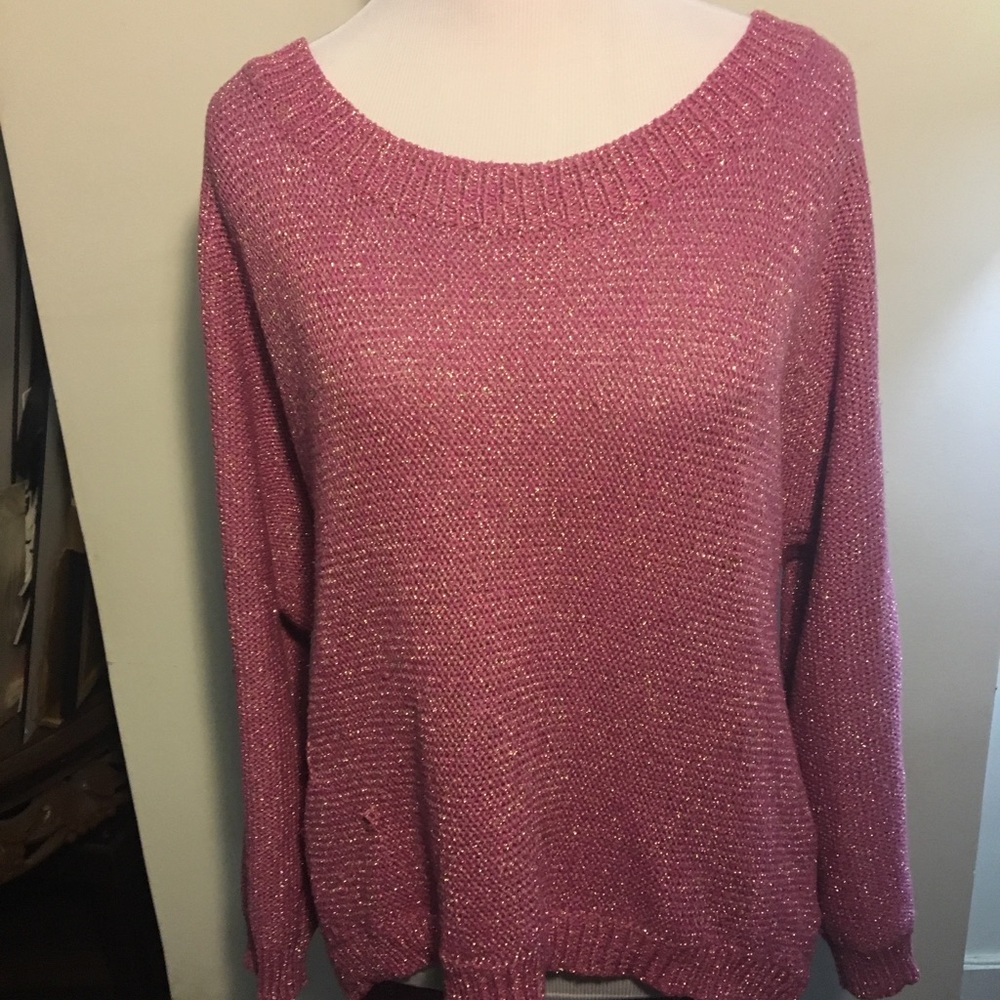 Vertigo - pink sparkling knitted sweater